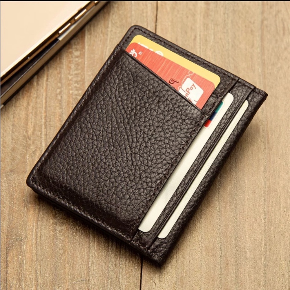 Slim Brown Leather Wallet